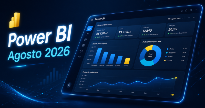 Power BI Agosto 2026 - novidades e atualizações